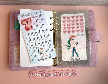 Under the Sea Savings Challenge Tracker | Mermaid Cash Stuffing Bundle (Digital Download)