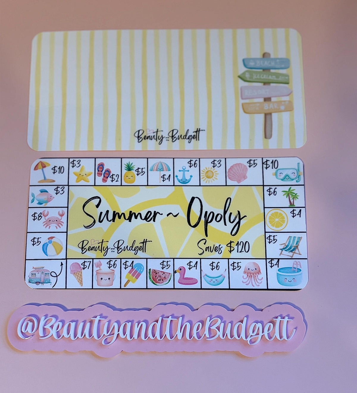 SEASON-OPOLY Savings Game Tracker & Inserts | Savings Trackers | Printable PDF